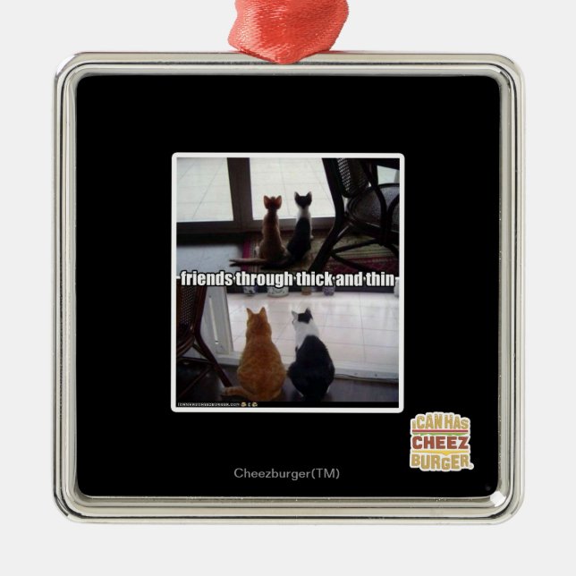 Through thick and thin metal ornament (Front)