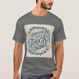 Through Thick & Thin Design T-Shirt