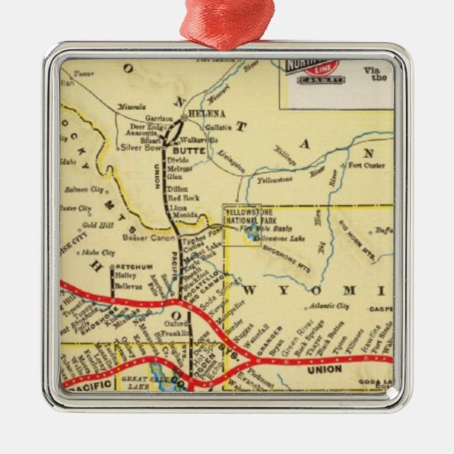Through train service from Chicago Metal Ornament (Front)