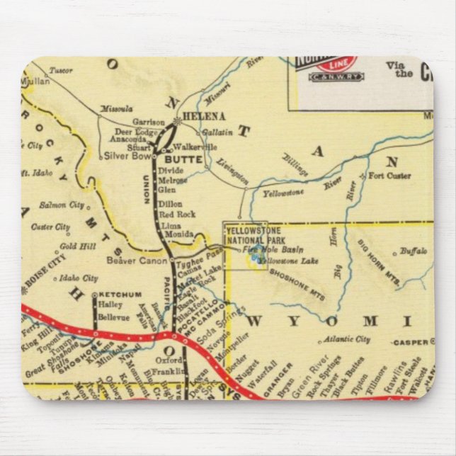 Through train service from Chicago Mouse Pad (Front)