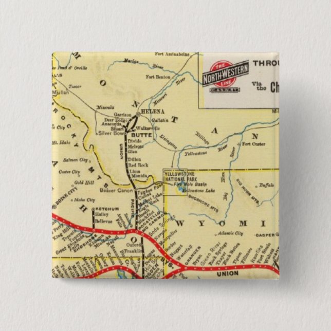 Through train service from Chicago Pinback Button (Front)