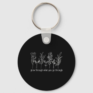 Through What You Go Through Mental Health Awarenes Keychain