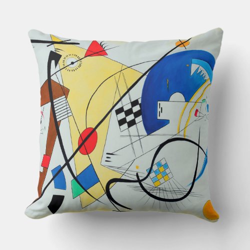 Throughgoing Line by Wassily Kandinsky Throw Pillow