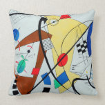 Throughgoing Line by Wassily Kandinsky Throw Pillow<br><div class="desc">Throughgoing Line by Wassily Kandinsky.
Please visit my store for more interesting design and more color choice.
=> zazzle.com/colorfulworld*</div>