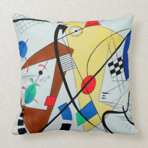 Throughgoing Line by Wassily Kandinsky Throw Pillow