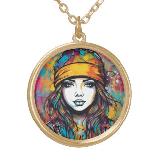 Throughoughly modern flare gold plated necklace
