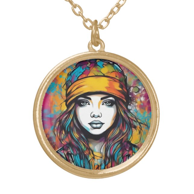 Throughoughly modern flare gold plated necklace (Front)