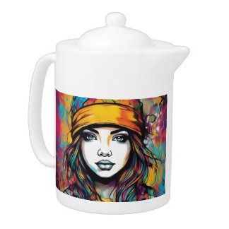 Throughoughly modern flare teapot