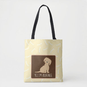 Throw a Bone MALTIPOO Tote Bag