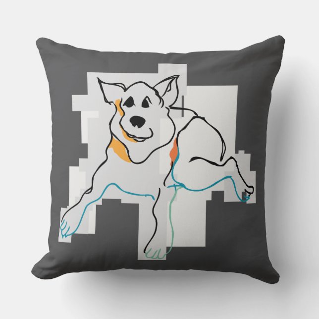 Throw a German Shepherd... Pillow (Front)