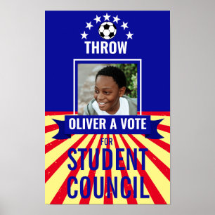 Throw a Vote" Sports-Themed Voting Poster