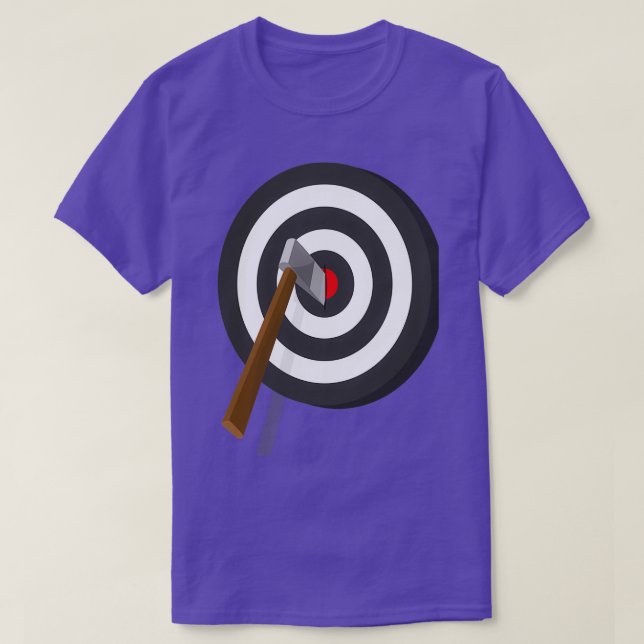 Throw Axe in wood target T-Shirt (Design Front)