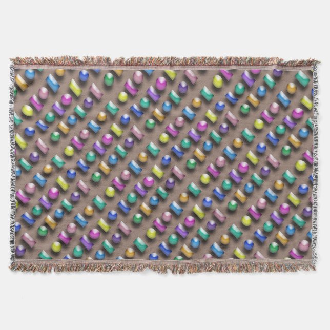 Throw Blanket - 3D Buttons (Front)