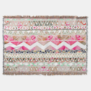 Throw Blanket/Aztec Tribal Pattern Throw Blanket