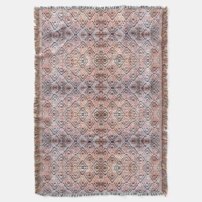 Throw Blanket - Diamond Brick Pattern (Front Vertical)