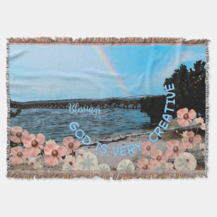 Throw Blanket " God is Very Creative"