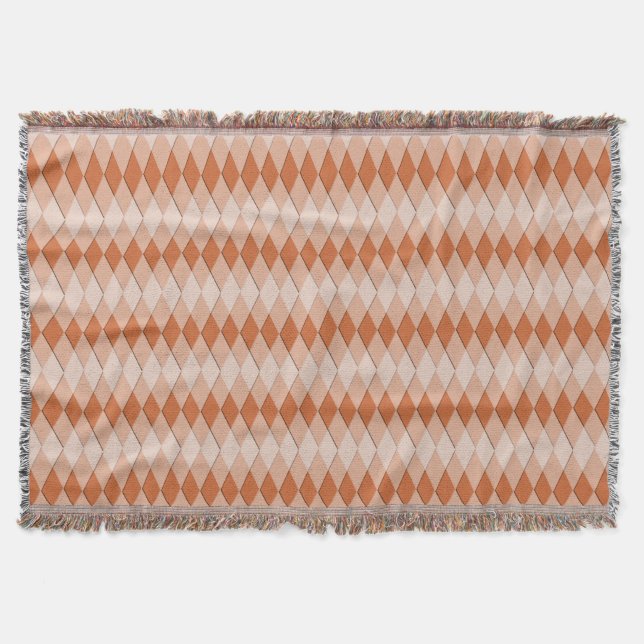 Throw Blanket - Horizontal Argyle Pattern (Front)