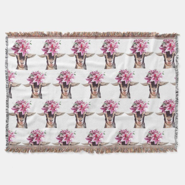 Throw Blanket Lily the Goat (Front)