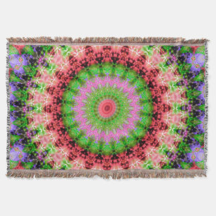 Throw Blanket Mandala round pattern kaleidoscope