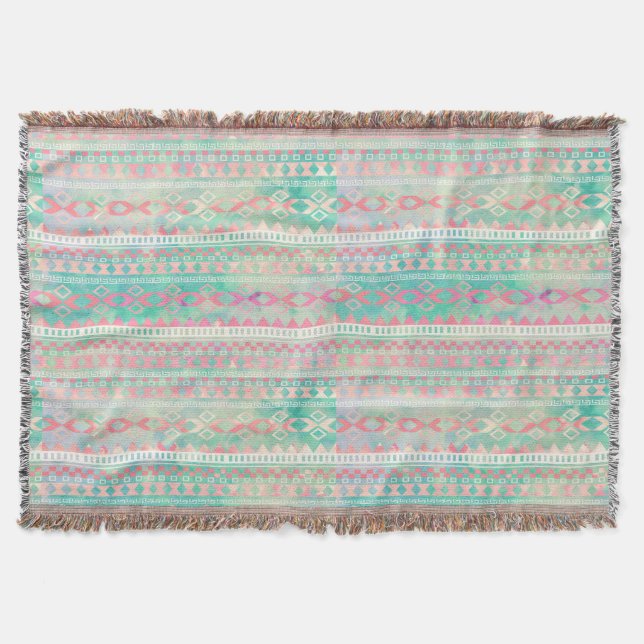 Throw Blanket/Native American Print Blanket (Front)
