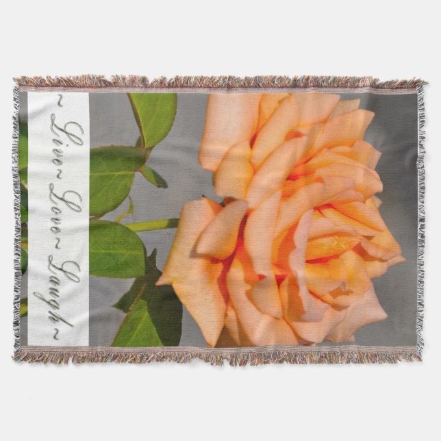 Throw Blanket/Peach Rose Blanket (Front)