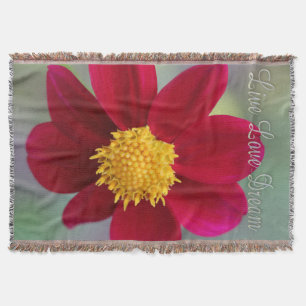 Throw Blanket/Red Flower Blanket