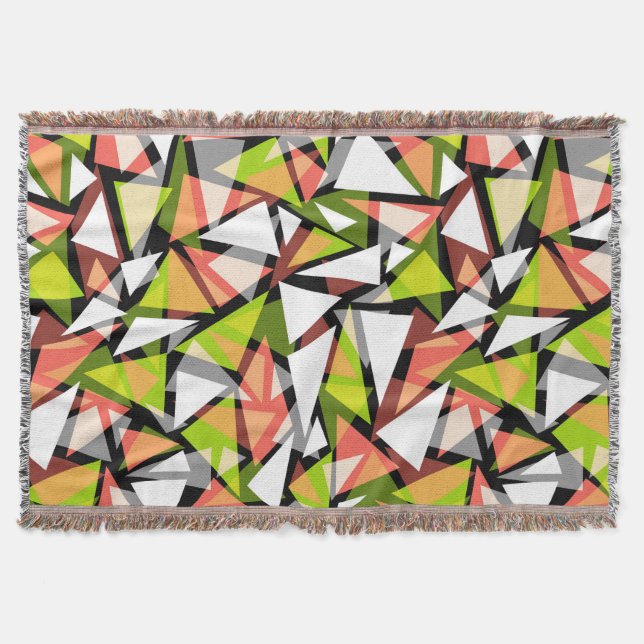  Throw Blanket Seamless geometric triangles shapes (Front)