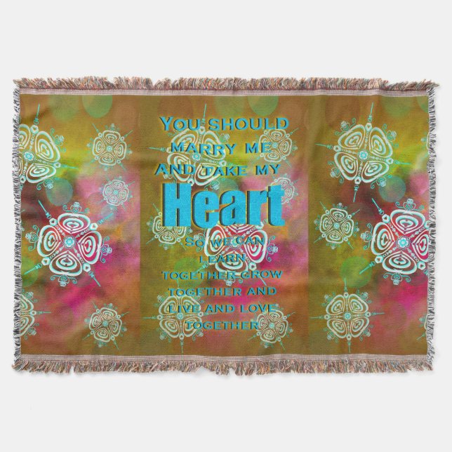 Throw Blanket take my heart  (Front)