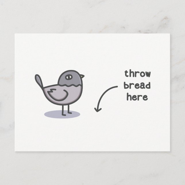 Throw Bread Here Postcard (Front)