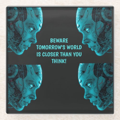 Throw Cushion Glass Coaster