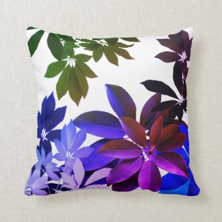 Throw Cushion, Green Leaves,  Foliage Throw Pillow