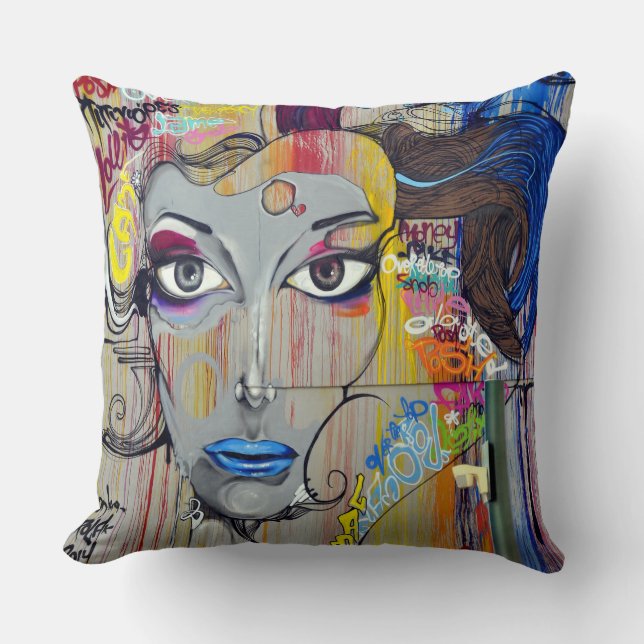 Throw Cushion - Street Art Graffiti Art (Front)
