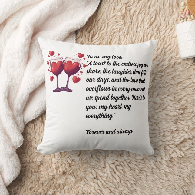 Throw Cushion “To us, my love" (Blanket)