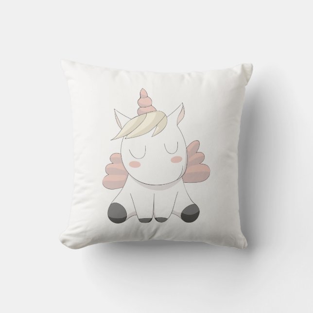 Throw cushion unicorn print (Front)