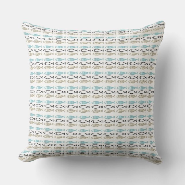 Throw Cushions - Scandinavian Pattern Fish (Front)