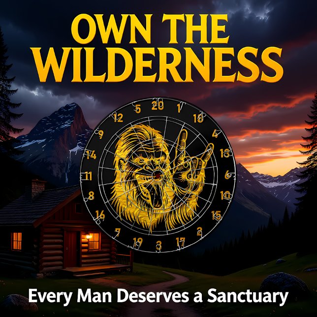 Throw Darts, Find Bigfoot (Maybe) Dart Board (Creator Uploaded)