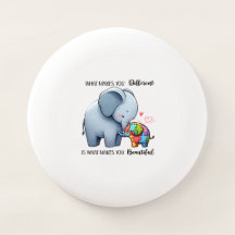"Throw Kindness – Autism Elephant Frisbee"
