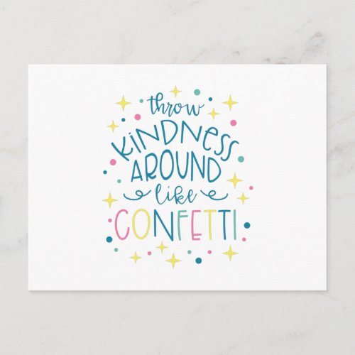 Throw Kindness Like Confetti Postcard