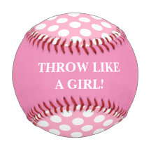 Throw Like a Girl Pink Baseball