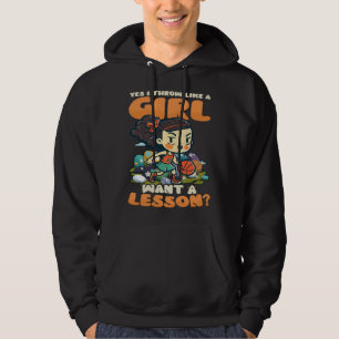 Throw Like Girl Easter Basketball Easter Hoodie