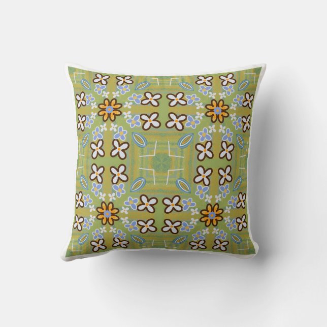 Throw Me Some Flower Power  Pillow (Back)