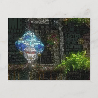 Throw Me Something Sister Postcard