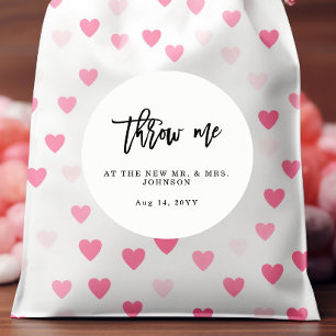 Throw me Wedding Petals Confetti  Classic Round Sticker