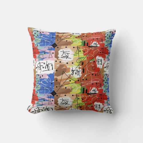 Throw Pillow 16 x 16 Unique Abstract Colorful