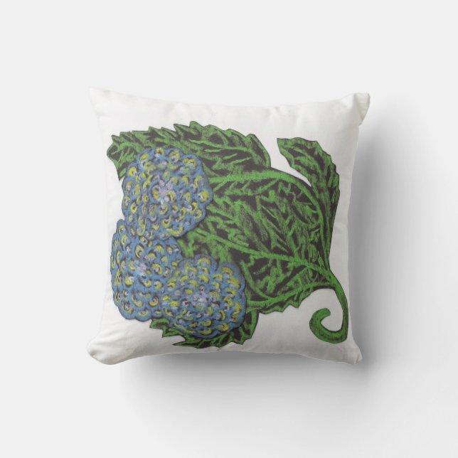 Throw Pillow 20" X 20" Hydrangea (Front)