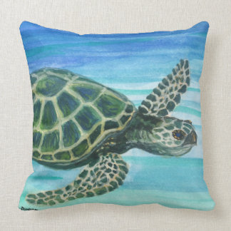 Throw Pillow 20x20 Reversible Kihei Maui /Turtle