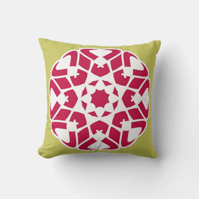 Throw Pillow, A seamless fabric print design   Th Pillow (Front)