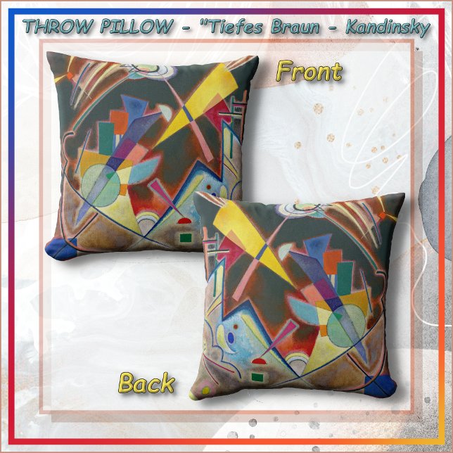 THROW PILLOW - Abstract "Tiefes Braun" - Kandinsky (Creator Uploaded)
