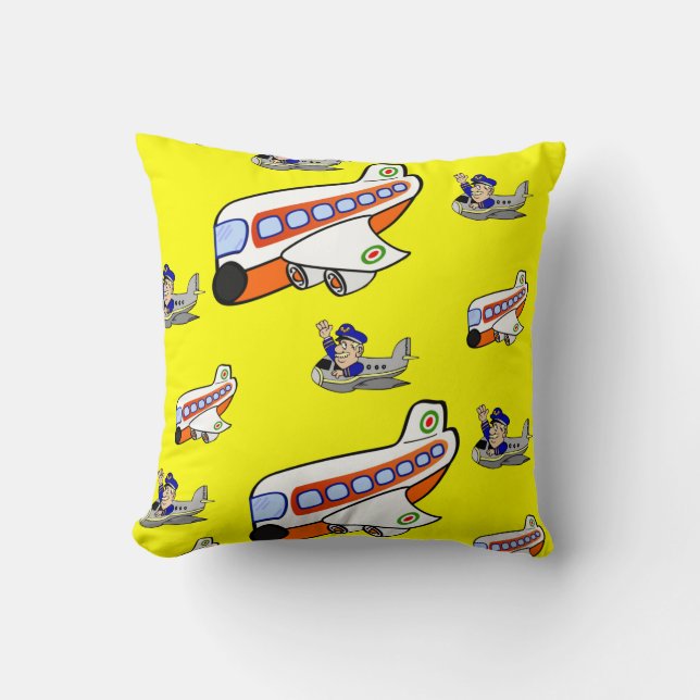 Throw Pillow Airplane (Front)