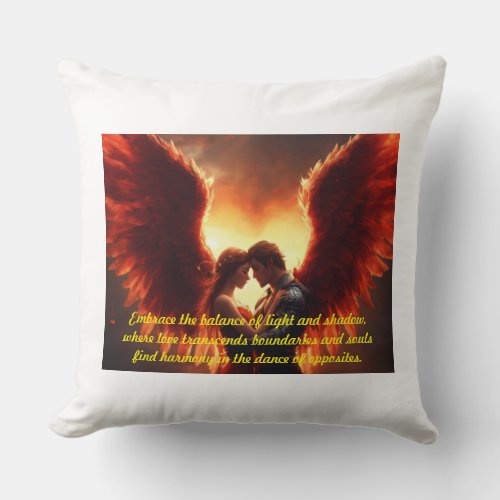 Throw Pillow  Angelic Embraced 